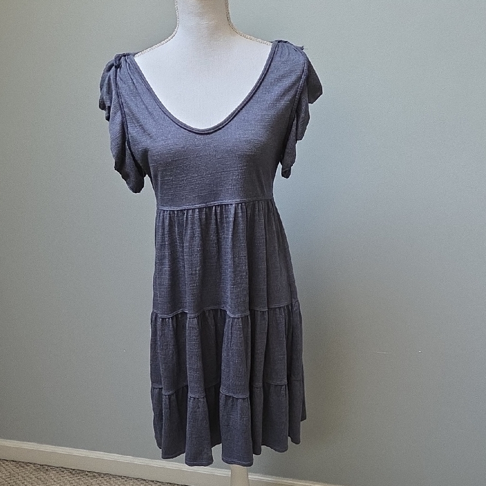 Max Studio Steel Blue Midi Dress